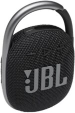 JBL Clip 4 Ultra-portable Speaker with Bluetooth, Built-in Battery, Waterproof and Dustproof Feature - Black