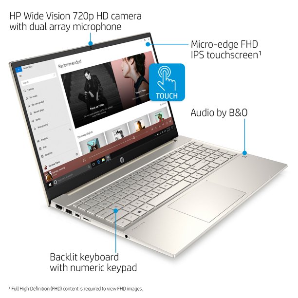 hp pavilion 15 3 HP Pavilion 15 - 15.6" FHD Touch, Intel Core i5-1135G7, 8GB RAM, 512GB SSD, Backlit Keyboard, FP Reader, Windows 10 Home - Image 3